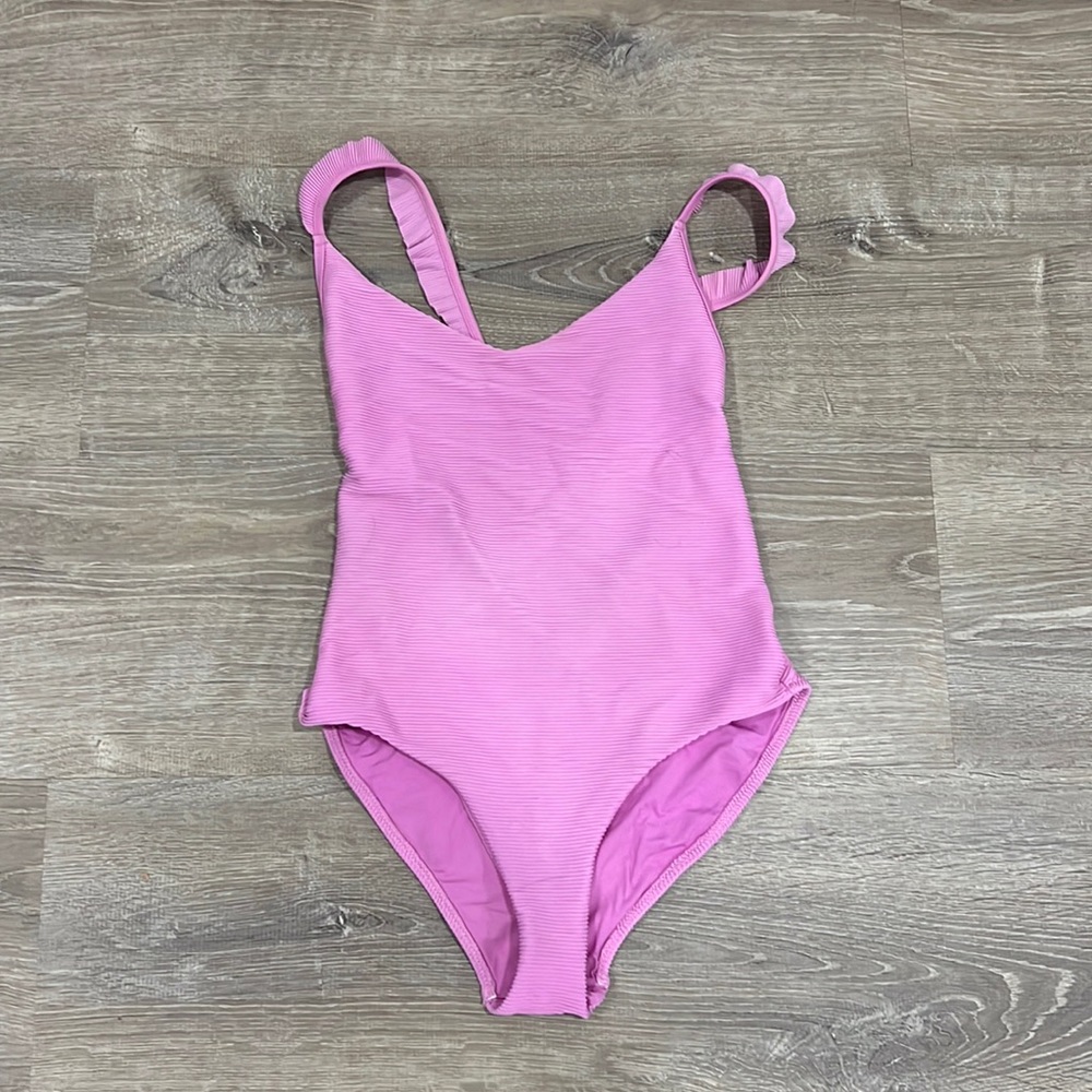 Topshop pink one piece bathing suit